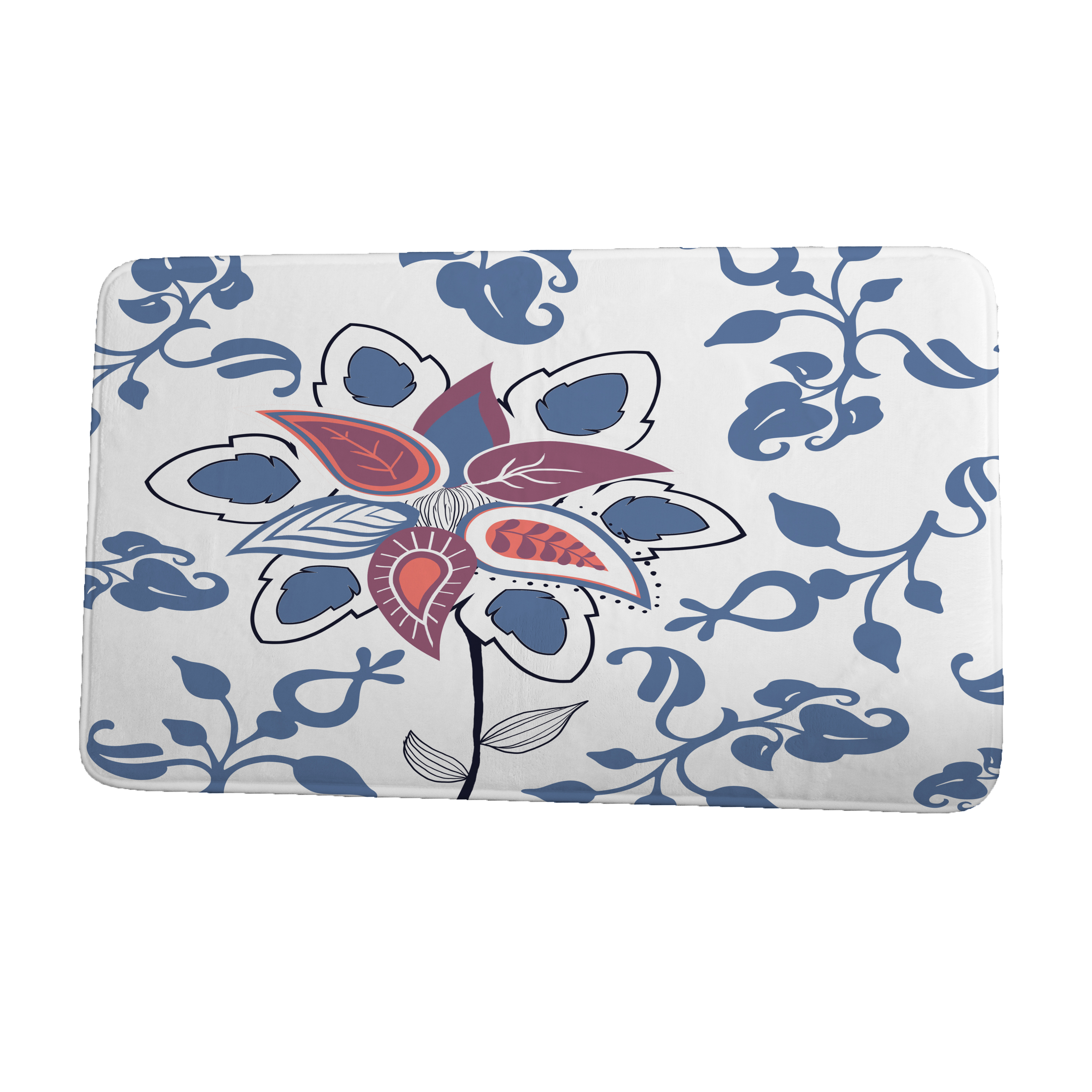 24 x 17 Gear New No Slip Microfiber Memory Foam Vintage Flower Pattern Bath Rug Mat 24 x 17 Gear New No Slip Microfiber Memory Foam Vintage Flower Pattern Bath Rug Mat
